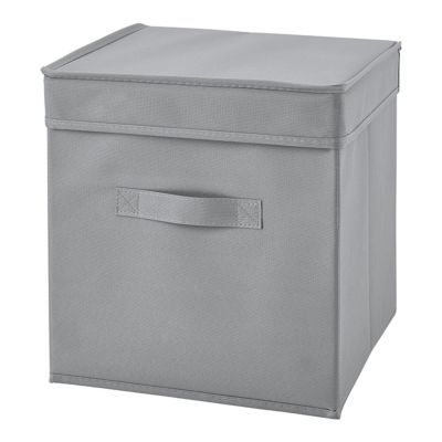 Boîte de rangement en tissu Mixxit coloris gris