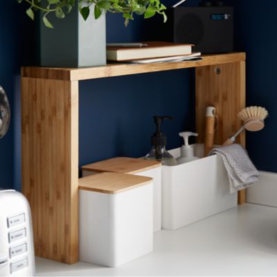 Boîte de rangement GoodHome Budu avec couvercle bambou, 3 pièces