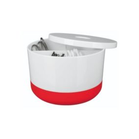 Boite de rangement Multibox PS MOJI Blanc  Rouge Spirella