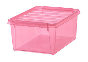 SmartStore Lot de 3 boîtes de rangement avec couvercle, 14 l, renforcées, transparentes, adaptées à un usage alimentaire, avec fermeture à clip, empilables, en plastique sans BPA, 40 x 30 x 18 SmartStore Lot de 3 boîtes de rangement avec couvercle, 14 l, renforcées, transparentes, adaptées à un usage alimentaire, avec fermeture à clip, empilables, en plastique sans BPA, 40 x 30 x 18