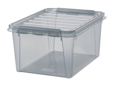 Boîte de rangement plastique 31L empilable SmartStore Colour 50 cm gris transparent