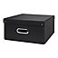 Boîte de rangement rectangulaire avec couvercle Manhattan Mixxit coloris noir