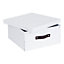 Boîte de rangement rectangulaire avec couvercle Mixxit coloris blanc