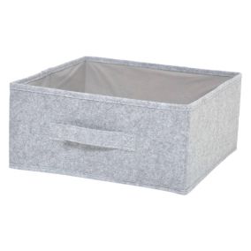 Boîte de rangement rectangulaire en feutrine Mixxit coloris gris