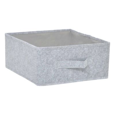 Boîte de rangement rectangulaire en feutrine Mixxit coloris gris