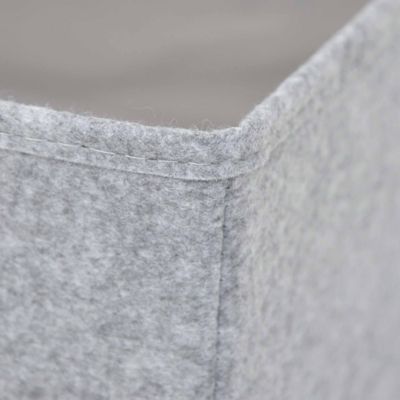 Boîte de rangement rectangulaire en feutrine Mixxit coloris gris