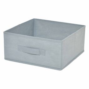 Boîte de rangement rectangulaire en textile Mixxit coloris gris clair