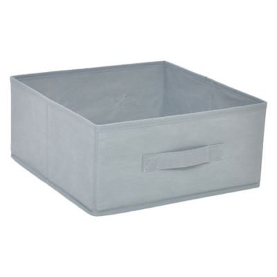 Boîte de rangement rectangulaire en textile Mixxit coloris gris clair