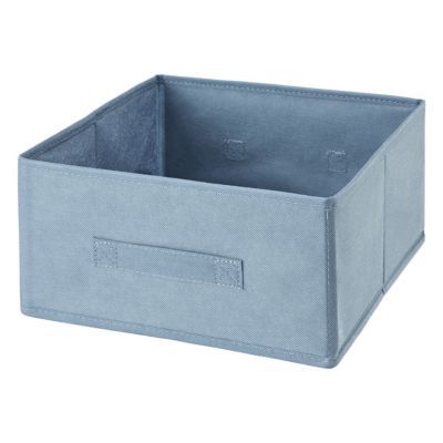 Boîte de rangement rectangulaire en textile Mixxit coloris gris foncé