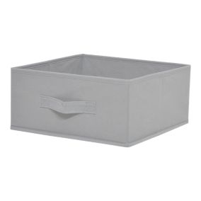 Boîte de rangement rectangulaire en textile Mixxit coloris gris