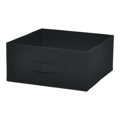 Boîte de rangement rectangulaire en textile Mixxit coloris noir
