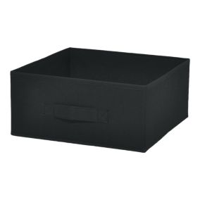 Boîte de rangement rectangulaire en textile Mixxit coloris noir