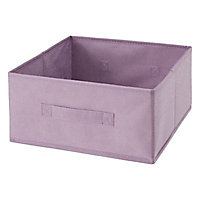 Boîte de rangement rectangulaire en textile Mixxit coloris rose