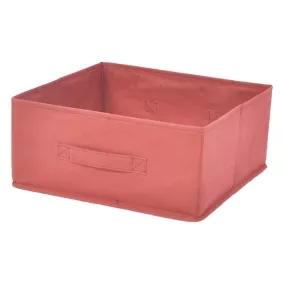 Boîte de rangement rectangulaire en textile Mixxit coloris rouge