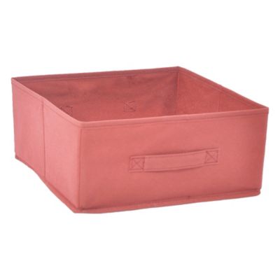 Boîte de rangement rectangulaire en textile Mixxit coloris rouge