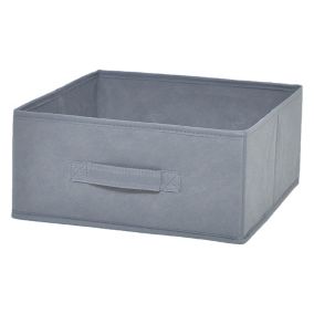 Boîte de rangement rectangulaire en textile Mixxit gris foncé