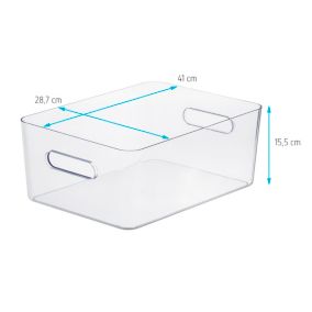 Boîte de rangement réctangulaire transparente SmartStore Compact Clear taille L