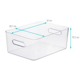 Boîte de rangement en plastique Clip&Store 27 L