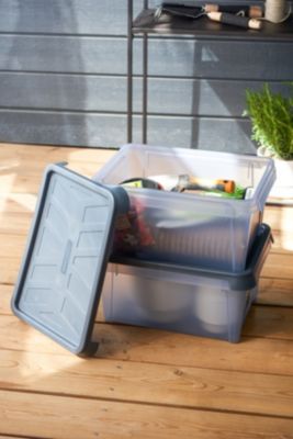 Boîte de rangement rectangulaire transparente SmartStore Dry 45 L
