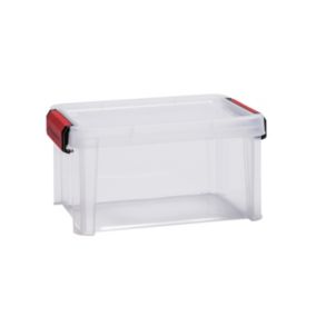 Boîte de rangement rectangulaire transparente Sundis Clip & Store 5 L