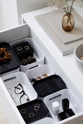 SmartStore - Boîte de Rangement pour Petits Objets - Organiseur Taille Moyenne - Transparent - Plastique