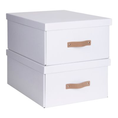 Boîte de rangement t3 Kathrin H. 18,5 cm blanc vendue par 2