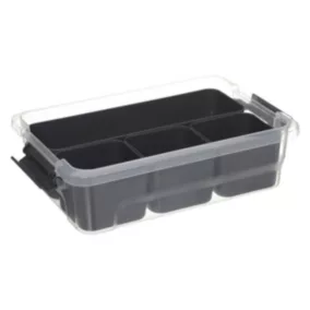 Boîte de rangement transparente avec 4 compartiments Compact Samba 1,5 L