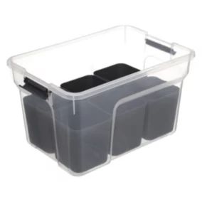 Boîte de rangement transparente avec 6 compartiments Compact Samba 8 L