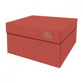 Boite de rangement Velvet Red 39,5x32x21cm en Carton - Dutch Design Brand