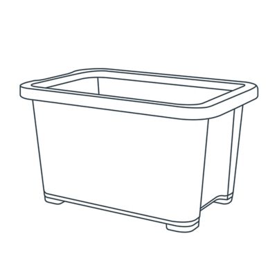Boîte en plastique 1 L Kaze transparent