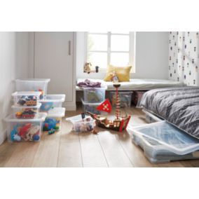 Boîte en plastique 15 L Kaze transparent