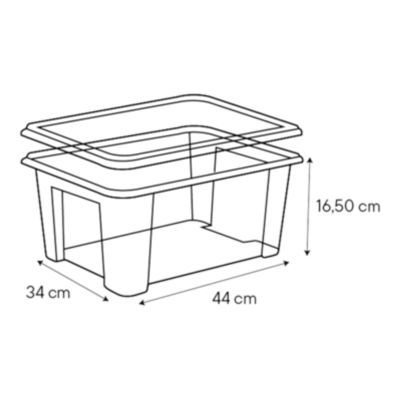 Boîte en plastique 17 L Kaze transparent