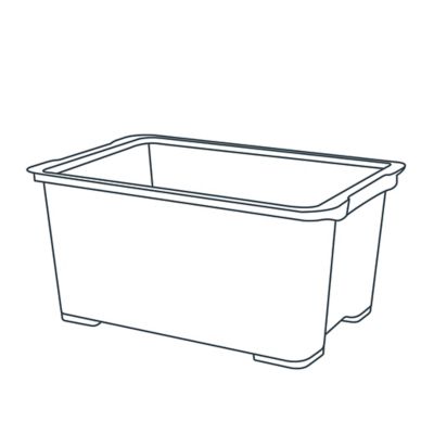 Boîte en plastique 43 L Kaze transparent