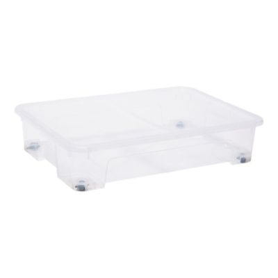 Boîte en plastique 50 L l.56 x H.17 x P.78 cm Kaze transparent
