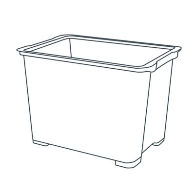 Boîte en plastique 63 L Kaze transparent