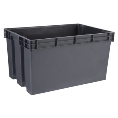 Boîte en plastique recyclé GoodHome Xago gris 51 L (L)