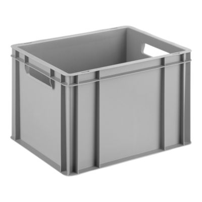 Boîte norme Europe 24 L en polypropylène gris, H.27 x l.30 x P.40 cm