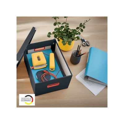Boite rangement en carton solide Cosy M - Gris