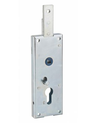 Boitier de serrure en applique à double entrée à fouillot pour garage basculante, 1pts haut, 60x160mm, carré 7mm, gris - THIRARD
