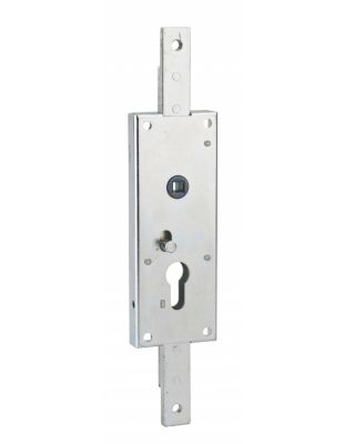 Boitier de serrure en applique à double entrée à fouillot pour garage basculante, 2pts haut&bas, 60x160mm, carré 7mm - THIRARD