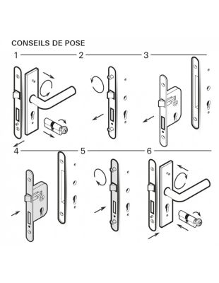 Boitier de serrure enc. Fenster à cylindre pour porte fenêtre, axe 40mm, 2pts, H. 1530mm, G-21763-18-L1 - FERCO by THIRARD