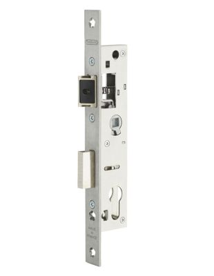 Boitier de serrure encastrable à cylindre pour porte métallique, axe 21mm, bouts carrés - THIRARD