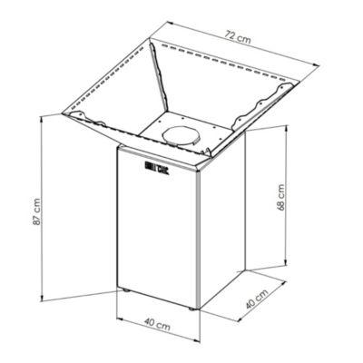 Bol A Feu Cevenol Corten Normal Carre 74 Simple Cuve