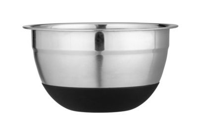 Bol rond en inox et silicone noir Aru 0,6 L