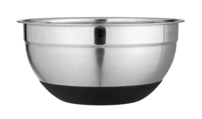 Bol rond en inox et silicone noir Aru 1,7 L