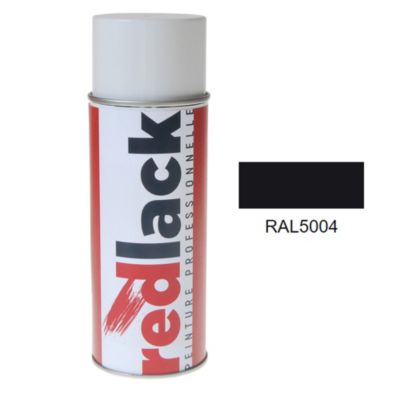 Bombe de peinture Aérosol - spray - 400ml - RAL 5004 Bleu noir - Mat - multisupport - Redlack - RAL5004