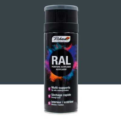 bombe de peinture professionnelle ral multi-supports richard 7015 gris ardoise
