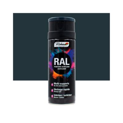 bombe de peinture professionnelle ral multi-supports richard 7016 gris anthracite