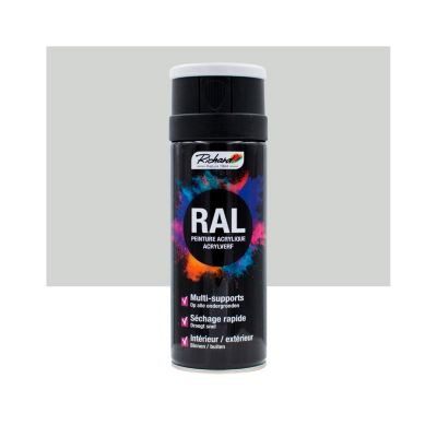 bombe de peinture professionnelle ral multi-supports richard 7035 gris clair