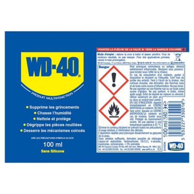 Bombe multifonction WD-40 en aérosol 100 ml